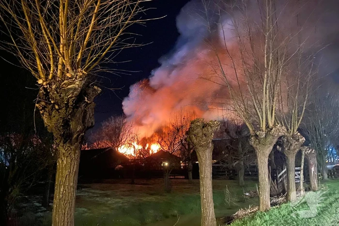 Grote brand verwoest schuur