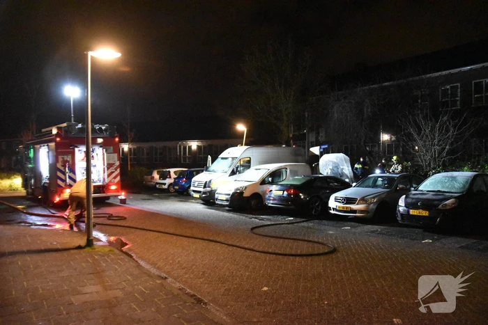 Auto verwoest door brand