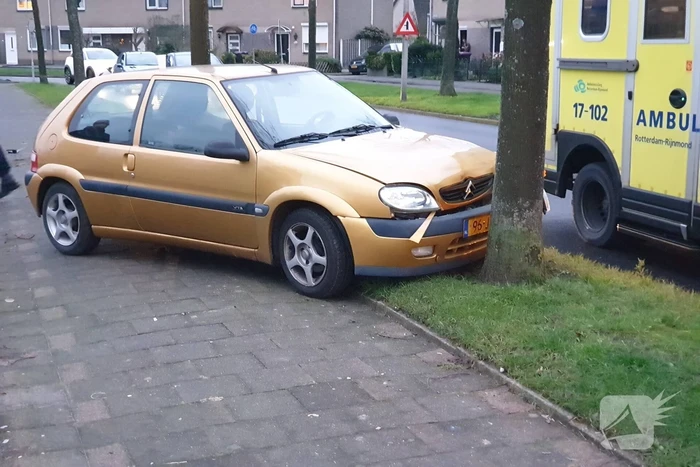 Bestuurder raakt macht over het stuur kwijt en ramt boom