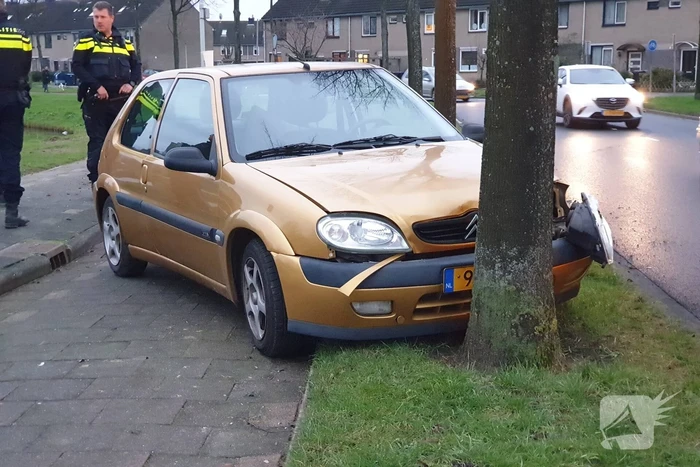 Bestuurder raakt macht over het stuur kwijt en ramt boom
