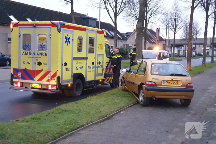 Bestuurder raakt macht over het stuur kwijt en ramt boom