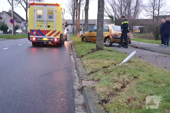 Bestuurder raakt macht over het stuur kwijt en ramt boom