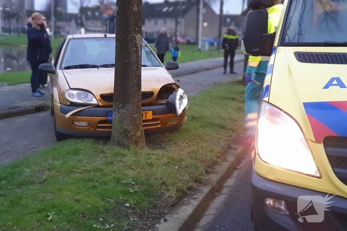 Bestuurder raakt macht over het stuur kwijt en ramt boom