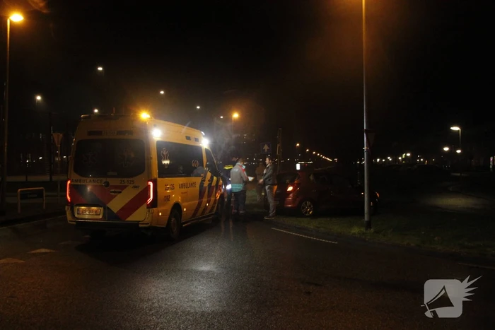 Schade na aanrijding tussen twee voertuigen