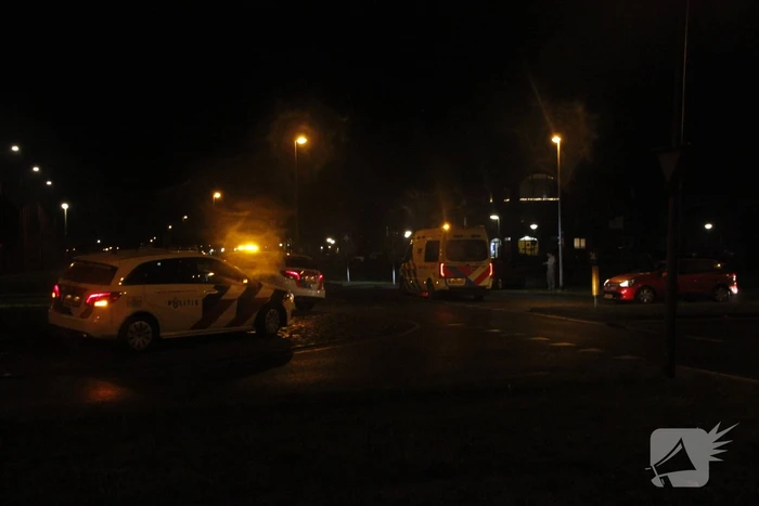 Schade na aanrijding tussen twee voertuigen