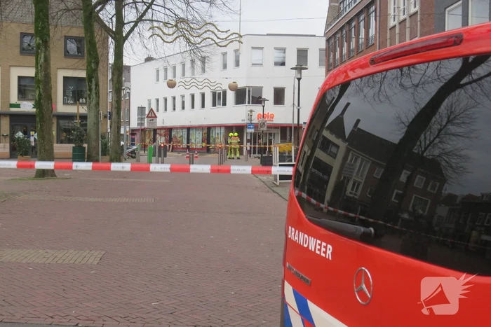 Gaslekkage in winkelstraat