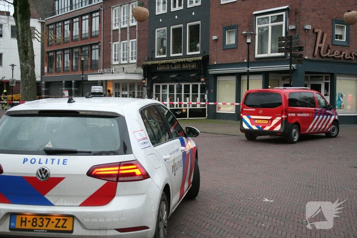 Gaslekkage in winkelstraat