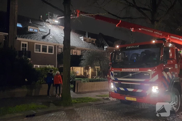 Schoorsteenbrand in woning