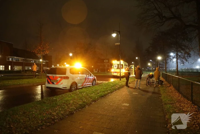 Fietser onderuit op fietspad