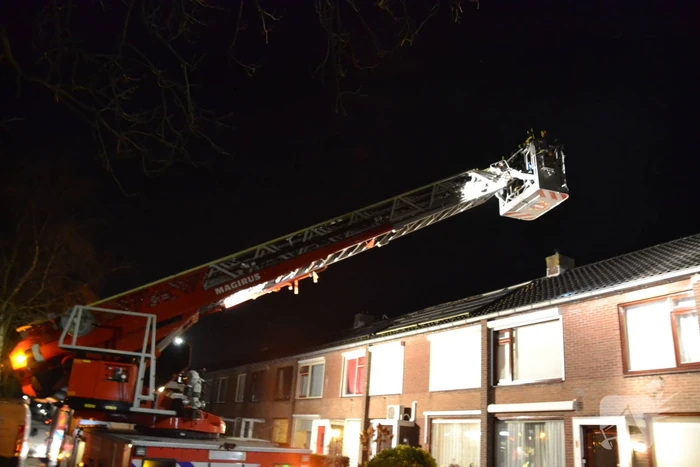 Schoorsteen geveegd na brand