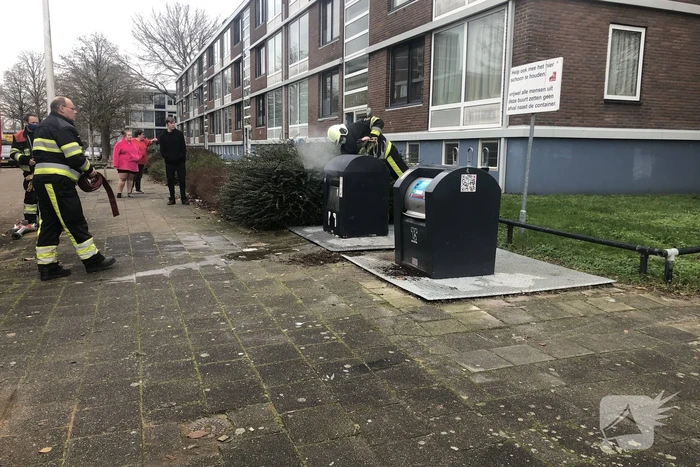 Brand in ondergrondse container