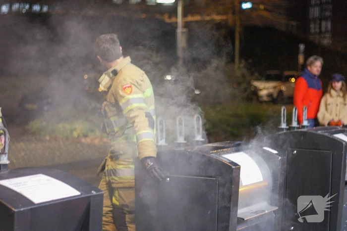 Brand ontstaan in ondergrondse container