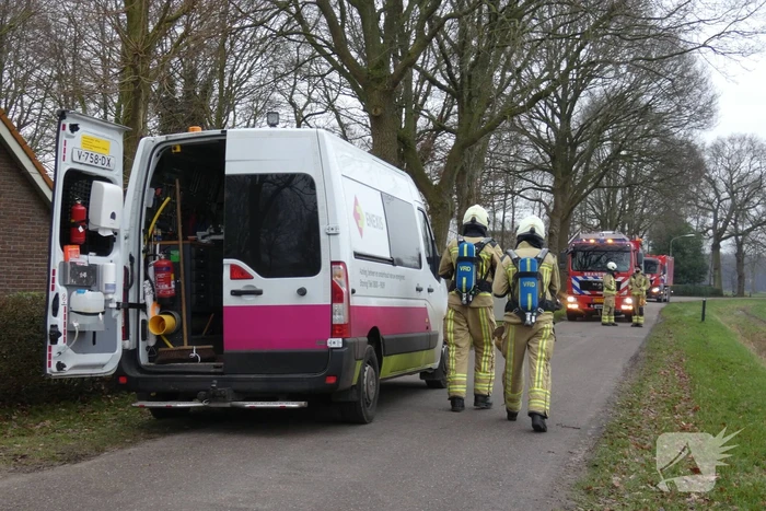 Gasleiding geraakt bij graafwerkzaamheden
