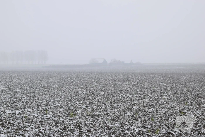 Eerste sneeuwvlokken in provincie Zeeland