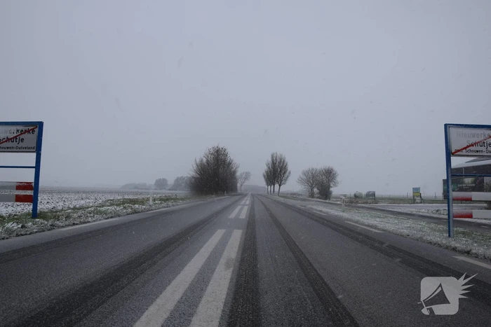 Eerste sneeuwvlokken in provincie Zeeland