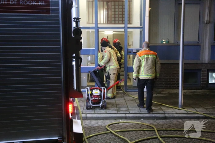 Brand in kelder van woning