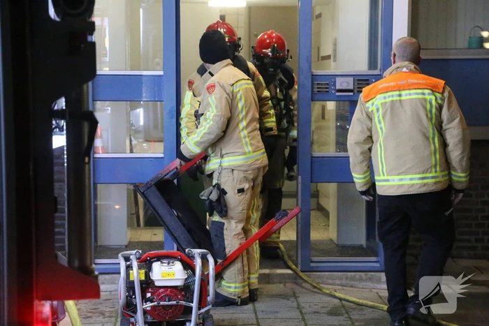 Brand in kelder van woning