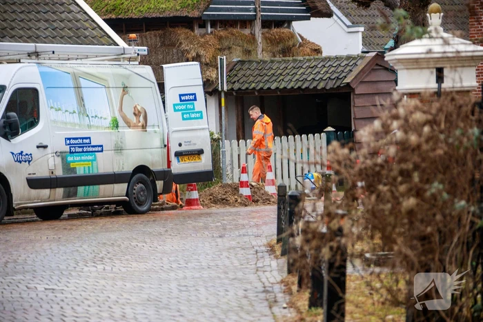 Vitens druk met waterleiding reparatie