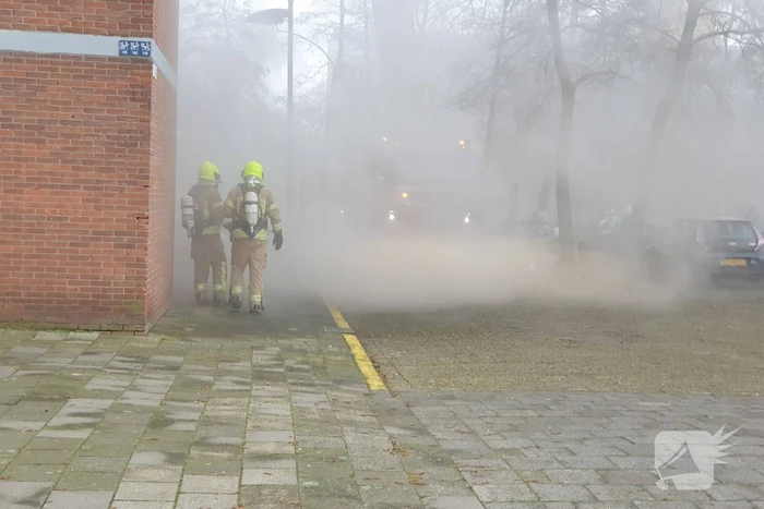 Brand in kelderboxen flatgebouw