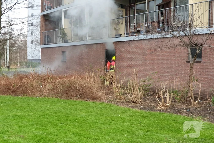 Brand in kelderboxen flatgebouw
