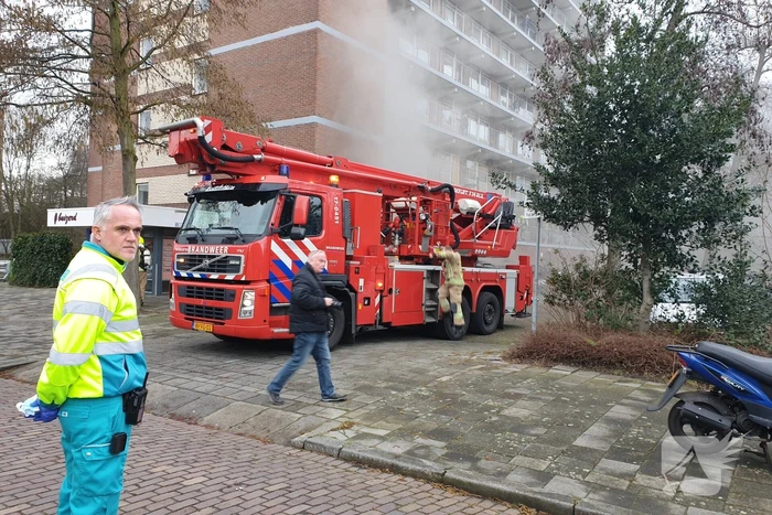 Brand in kelderboxen flatgebouw