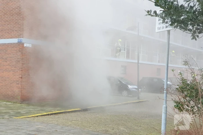 Brand in kelderboxen flatgebouw