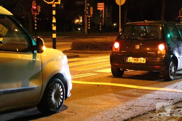 Kop-staart botsing op kruising