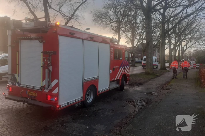 Gasleiding geraakt bij graafwerkzaamheden