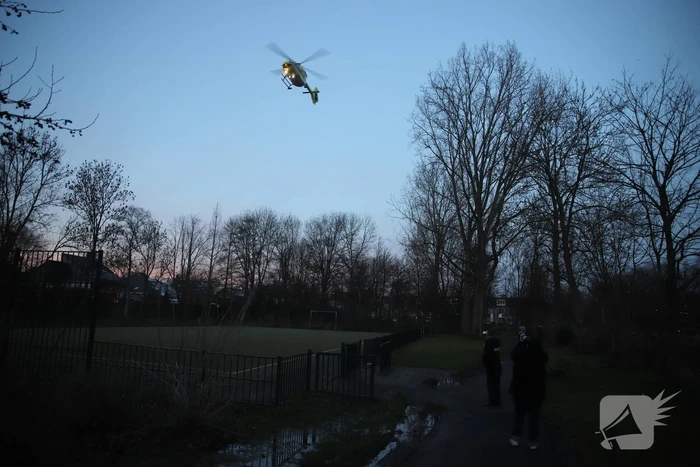 Traumahelikopter voor corona patiënt