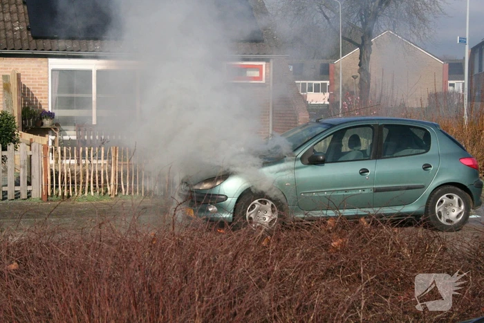 Auto volledig in brand
