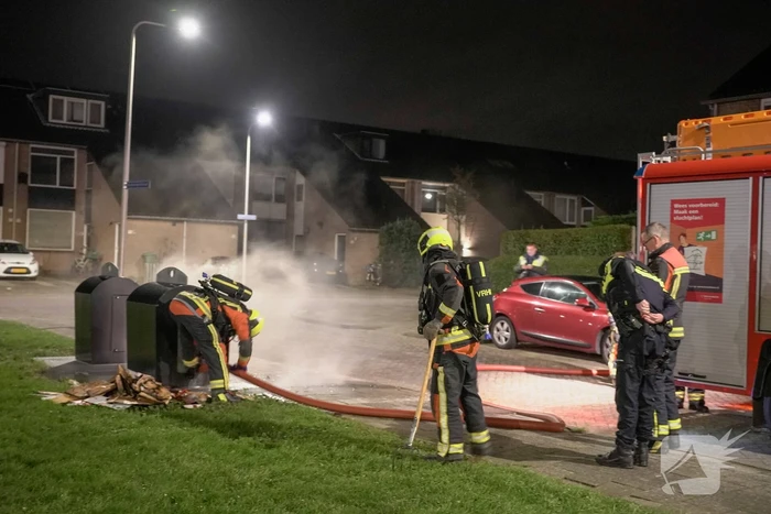 Brand in ondergrondse container
