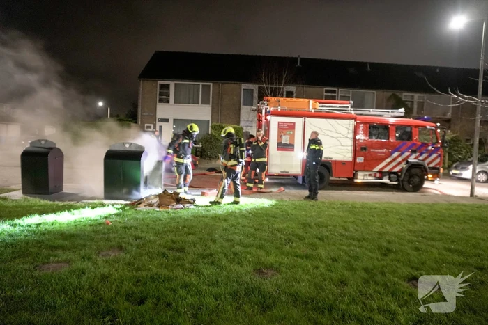 Brand in ondergrondse container