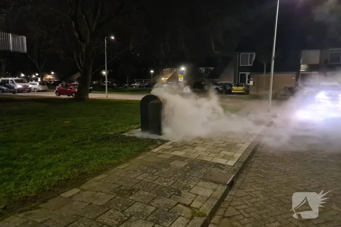 Brand in ondergrondse container