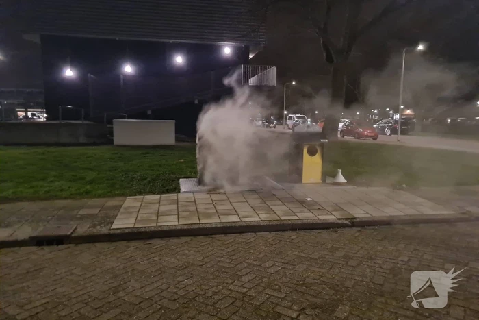 Brand in ondergrondse container