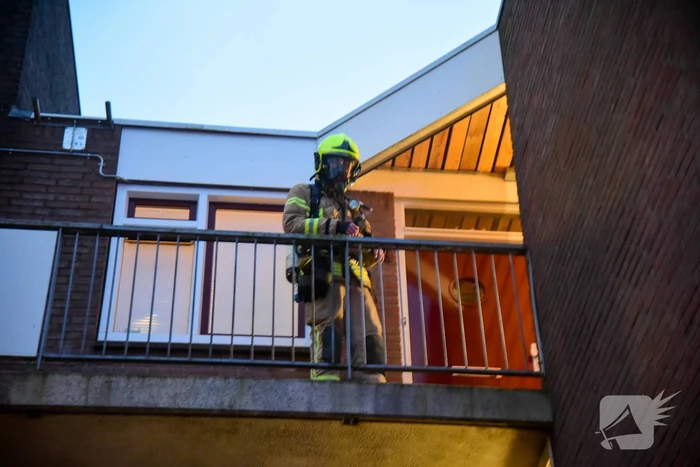 Woningen ontruimd door brand in kelderbox