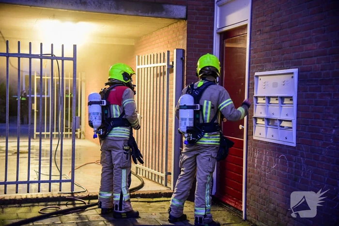 Woningen ontruimd door brand in kelderbox
