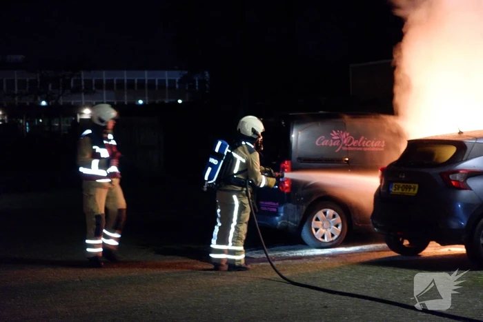 Auto verwoest door brand