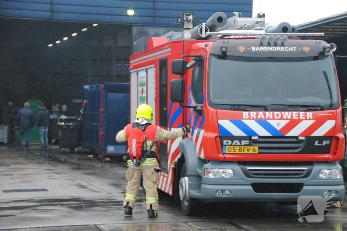 Brand in stroomkast van recycling bedrijf