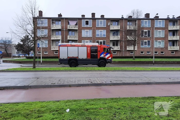 Grote brand in portiekflat