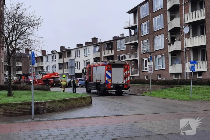 Grote brand in portiekflat