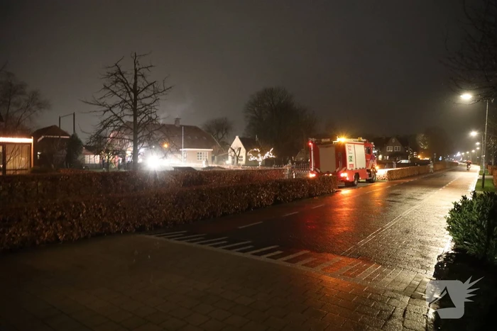 Veel rook door schoorsteenbrand