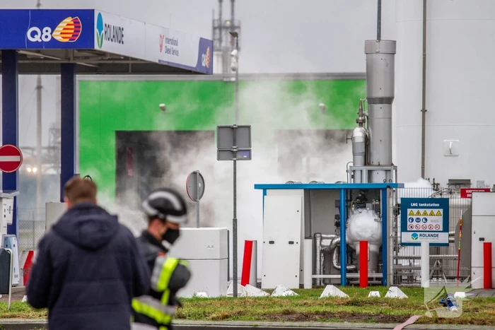 Grote LNG-lekkage bij Q8-tankstation