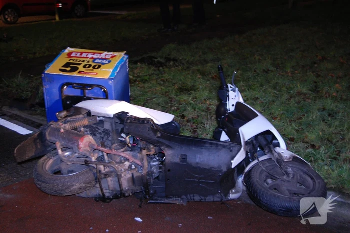 Ongeval tussen personenauto en maaltijdbezorger