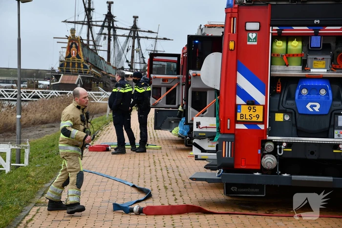 Brand op binnenvaartsschip