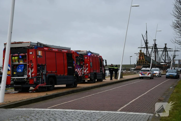 Brand op binnenvaartsschip