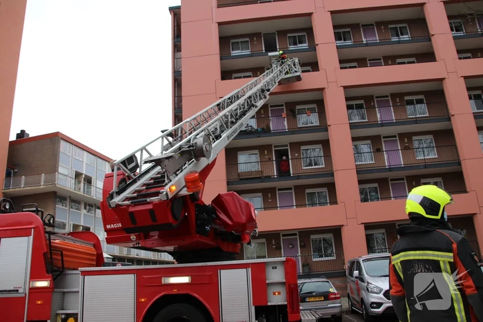 Straat afgezet voor inzet brandweer