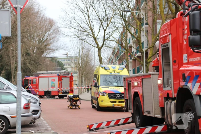 Straat afgezet voor inzet brandweer