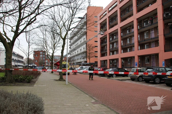 Straat afgezet voor inzet brandweer