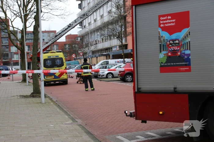 Straat afgezet voor inzet brandweer
