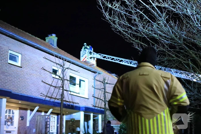 Veel bekijks bij schoorsteenbrand